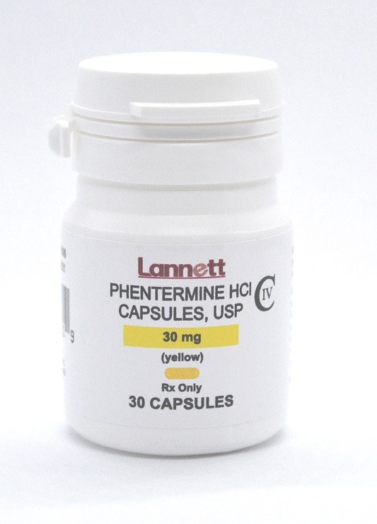 Phentermine HCI 30 mg Brand Lannett